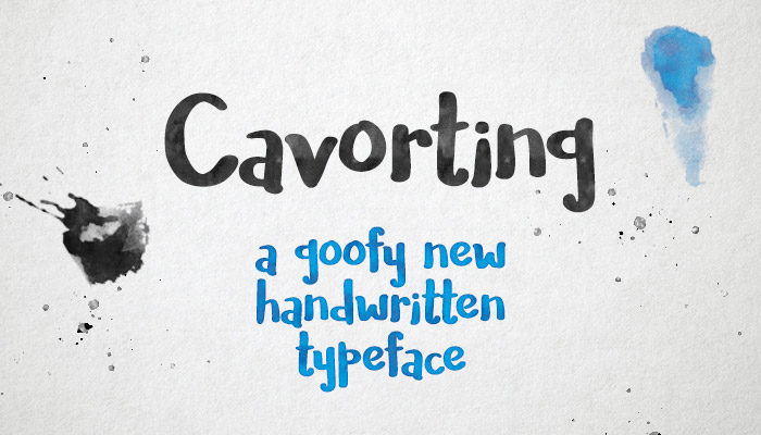 Cavorting - a free handwriting font!