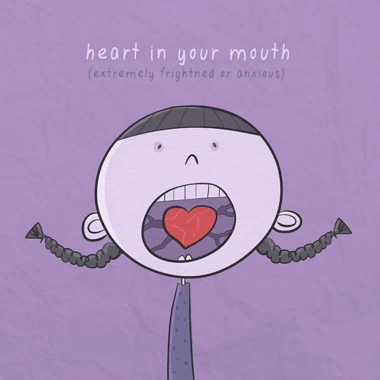 heart in your mouth