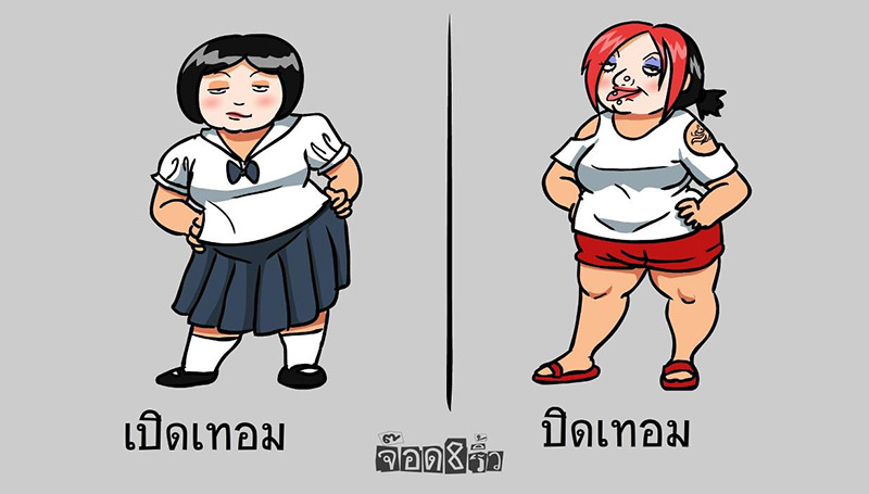 jod 8riew การ์ตูนสะท้อนสังคมไทย ความเป็นจริงของสังคมไทย นักศึกษา นักเรียน มหาวิทยาลัย
