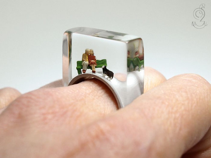ฟรุ้งฟริ้งน่ารักมาก! โลกใบเล็กๆ ในแหวน โดยศิลปินเยอรมัน (7)