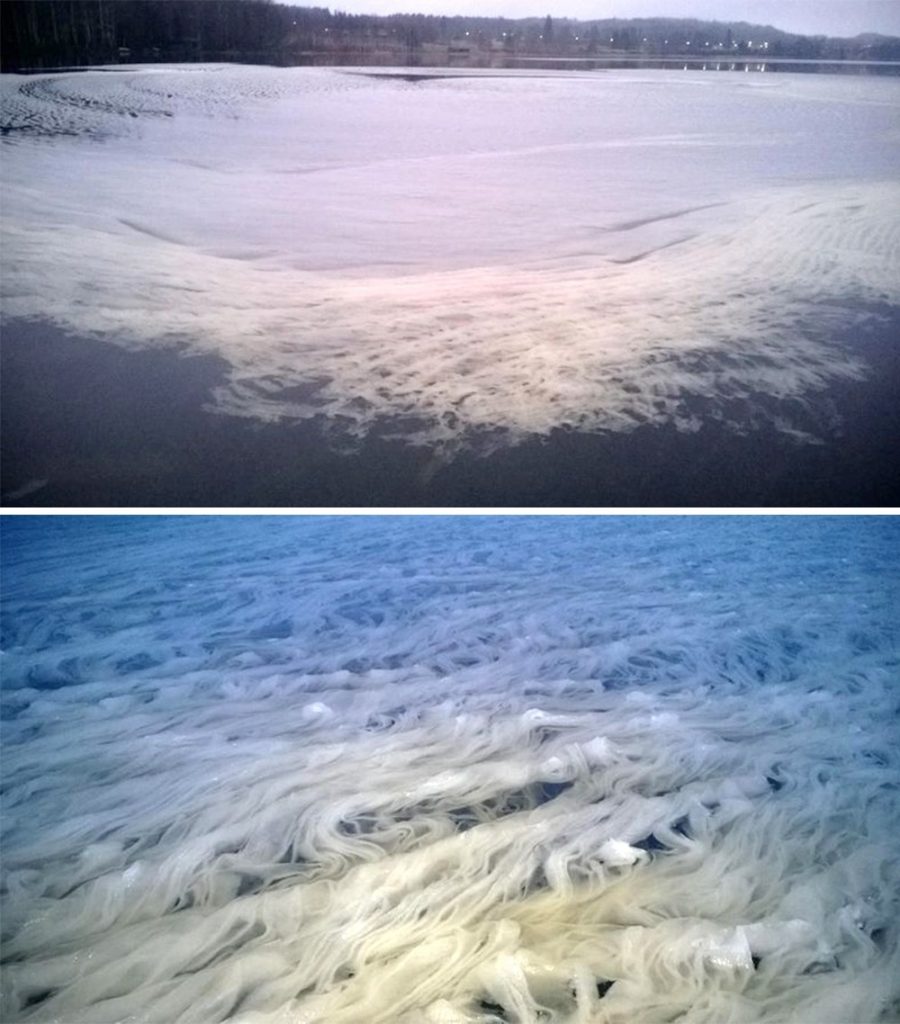 4 Snow spaghetti in one of Finland’s lakes