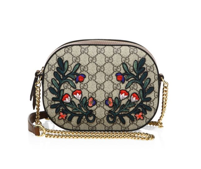 Gucci, Embroidered GG Supreme Camera Bag