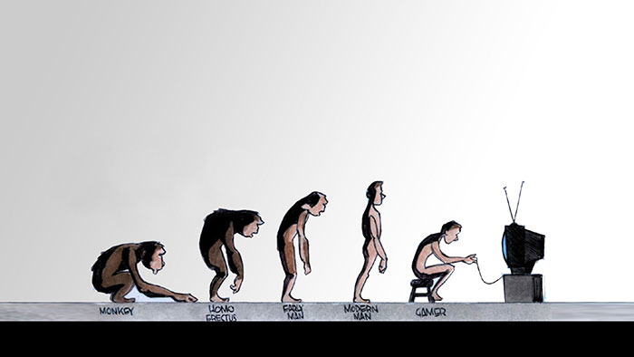  ภาพที่สื่อให้เห็น วิวัฒนาการของมนุษย์