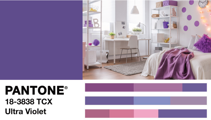 Colour of the Year 2018 pantone2018 Ultra Violet แต่งห้องนอน แต่งห้องโทนม่วง