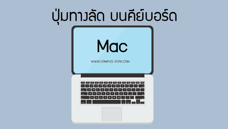 MAC คอมพิวเตอร์ ปุ่มลัดคีย์บอร์ด แป้นพิมพ์ลัด