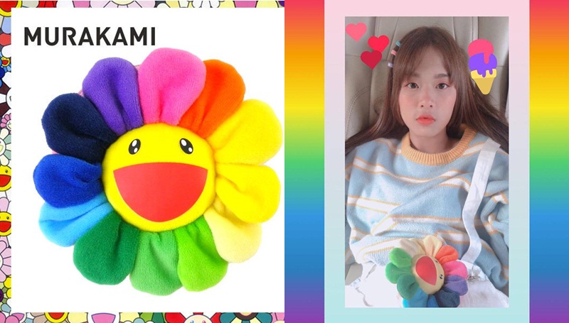 BIGBANK G-Dragon Murakami ญี่ปุ่น ดอกไม้ ดอกไม้สีรุ้ง โมบายล์ BNK48