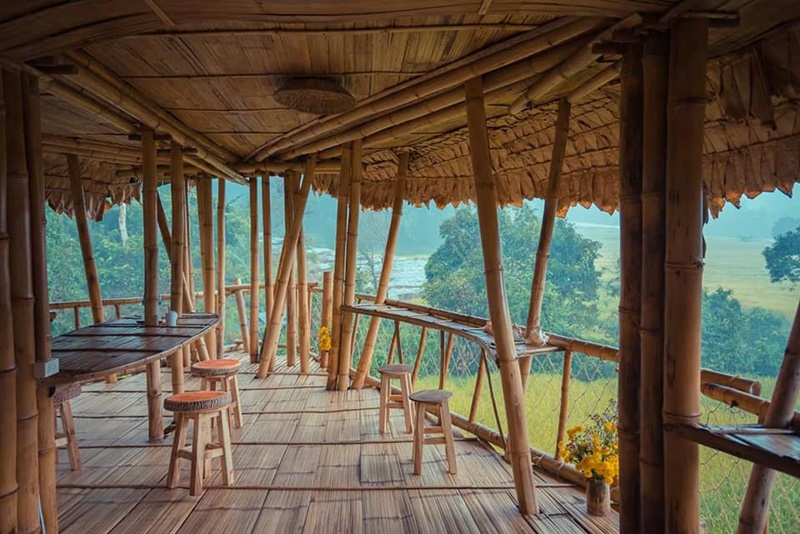 บ้านไม้ไผ่ยักษ์ Giant Bamboo Hut