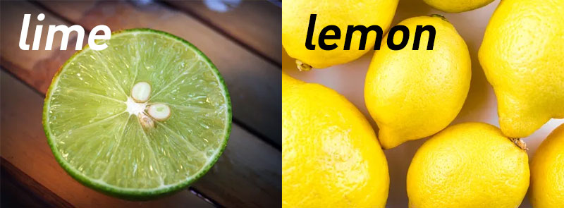 lime กับ lemon ต่างกันอย่างไร